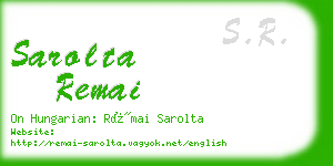 sarolta remai business card